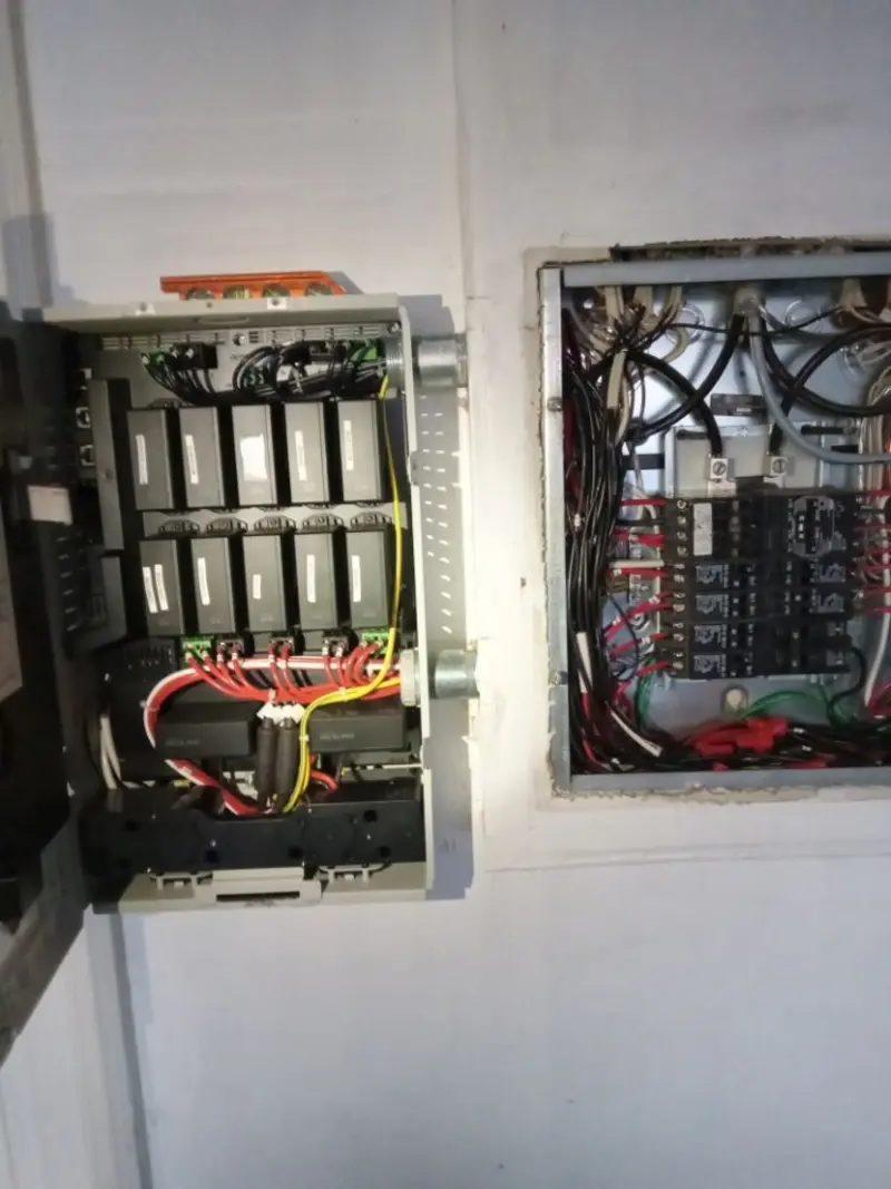 Electrical panel upgrade completed for Security Camera Wiring in Oakland